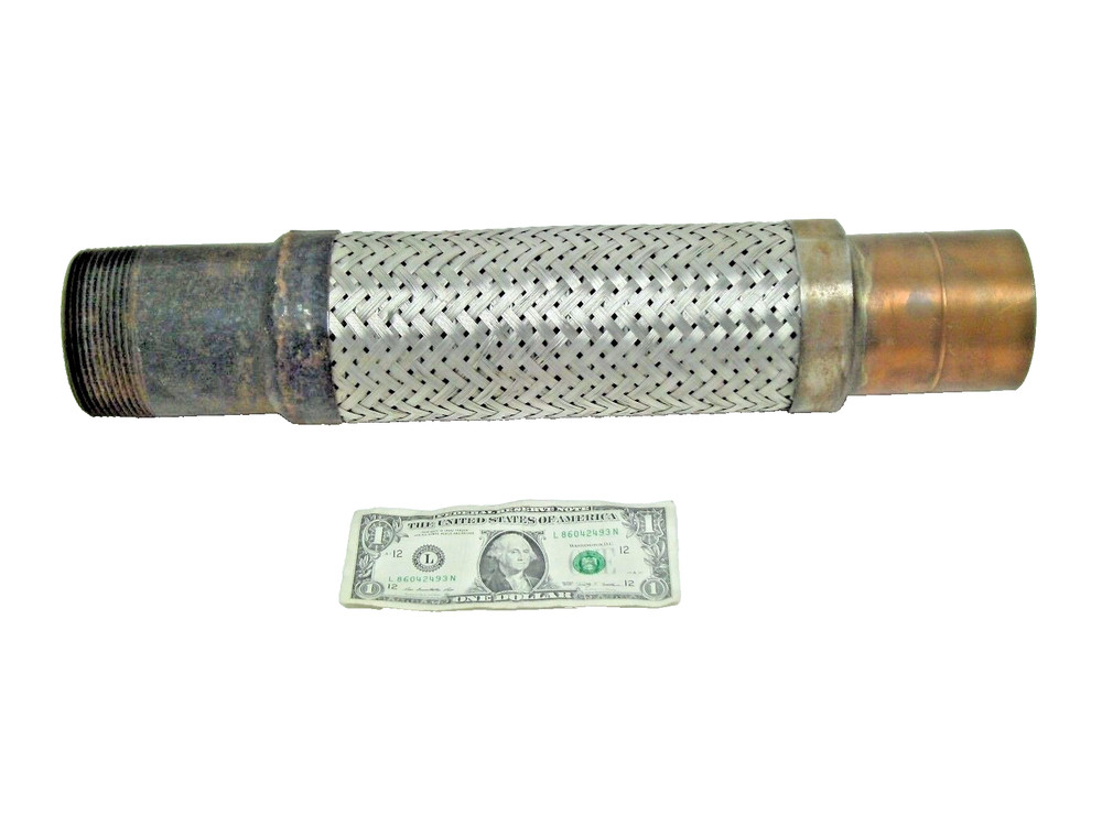 NEW 3″ X 18″ Stainless Steel COPPER Threaded Flexible EXPANSION Pipe Fitting KB
