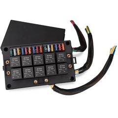 12V Automotive Fuse and Relay Box, with 12 AWG Pre-Wired, 10 Relays and 15 AT…