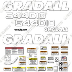 Fits Gradall 544D Decal Kit Telehandler – 7 YEAR OUTDOOR 3M VINYL!