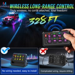 MICTUNING P1s-Wireless RGB Switch Panel Range 328FT Toggle Circuit Relay System