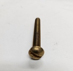 (10pc Pack) 1/4-20 x 2″ SOLID BRASS Machine Screw Round Head Slotted NEW