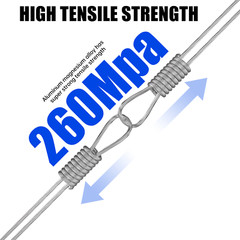 656ft Electric Fence Wire 200M Aluminum Magnesium Alloy Wire Durable 14 Gauge