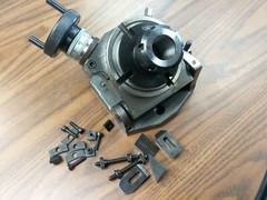 4″ PRECISION TILTING ROTARY TABLE w. ER32 collet chuck adapter #TTSK-100ER32