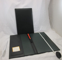 Legal Size Portfolio Leather Graphic Image Black