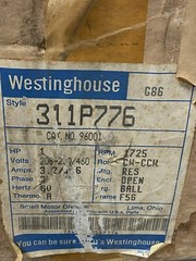 👀 NEW WESTINGHOUSE 1 HP ELECTRIC AC MOTOR 230/460V 1725 RPM F56 FR 3Ø 311P776