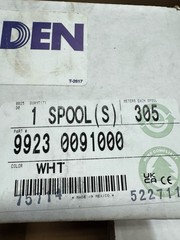 Belden 9923 009 (WHT) 24 AWG PVC Hook-Up Wire 1000FT 305M 300V UL1007/1569