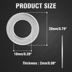M10 X 20Mm Stainless Steel Flat Washer(Od=20Mm，2Mm Thickness), Stainless Flat Wa