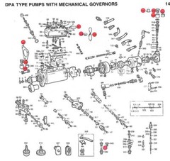 DPA CAV INJECTION PUMP REPAIR KIT FOR DAVID BROWN 1200 1210 1212 1290 1294 1390