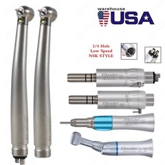 Estilo NSK Dental 4/2 Agujero Alta y Baja Velocidad / Kit Pieza de Mano Turbina