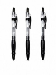 3 Pack Black Gel Pens 0.7mm Medium Point Smooth Writing Comfort Grip Black Ink