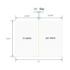 Shipping Labels with Self Adhesive, Square Corner, for Laser & Inkjet Printer…