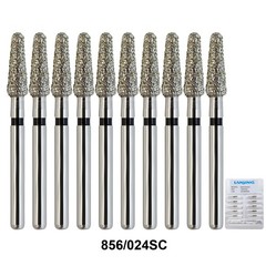 Dental Diamond Bur Round End Taper Ball Friction Grip Super Coarse Grit 850 856