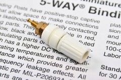Superior Electric BP21WT White 15A 1000V 5 Way Binding Post Gold Plated Brass