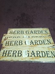 4″ X 15″ Aluminum Sign “Herb Garden” W/ 4 Mounting Holes