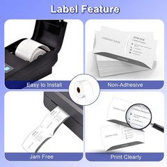10 Rolls 30374 Non-Adhesive Appointment Business 300 Card for LW 2” x 3 1/2”
