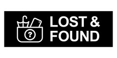 Basic Lost And Found Sign Medium Black Wall Door Plaque Business Office