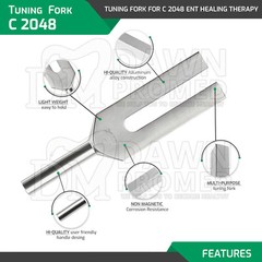 Tuning Fork For C 2048 ENT Healing Therapy Diagnostic Exam Medical Inst German G