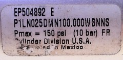 1USED PARKER P1LN025DMN100.00WBNNS CYLINDER ***MAKE OFFER***