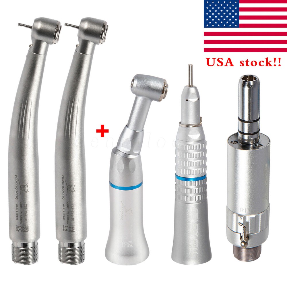 NSK Style Dental Pana Max LED High low Speed Handpiece 2 Hole Air Turbine kit SS