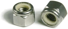 Stainless Steel Nylon Insert Lock Hex Nut UNC 1/4-20, Qty 100