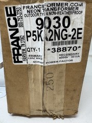 Franceformer 9030 P5KA2NG-2E 120V 30ma 9000V TYPE 4 NEON SIGN TRANSFORMER