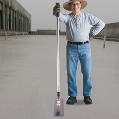 Long Handle Concrete Trowel Cement Surface Smoothing Tool w/ Finishing Shoes NEW