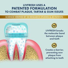 LIVFRESH Dental Gel by Livionex – Clinically Proven to Remove Plaque 250% Better