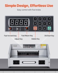 VEVOR Electric Paper Cutter 300W Guillotine Trimmer Cutter Machine with Casters