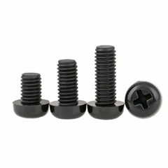 Black Nylon M2 M2.5 M3 M4 Phillips Round / Pan Head Machine Screws Plastic Screw