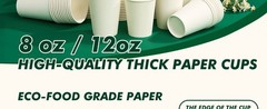 Paper Coffee Cups 12 oz 100 Pack Disposable Hot Coffee Cup 12oz White To Go Cups