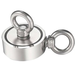 1000LB Fishing Magnet Neodymium Kit Pull Force Treasure Hunt Magnet Double Sided