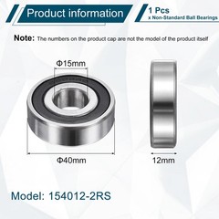 154012-2RS Non-Standard Ball Bearings 15mm ID x 40mm OD x 12mm Thickness