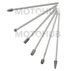 6pc 1/4″ Tungsten Rotary Carbide Burr Bits Aluminum Bur 6″ Long Shank Single Cut