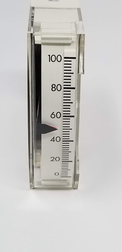 INTERNATIONAL INSTRUMENTS Model 1136 Edgewise Meter, DC 200uA, Zero-Center New