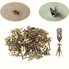 104pcs/52sets of heavy-duty self-tapping screws and anchors forhome installation