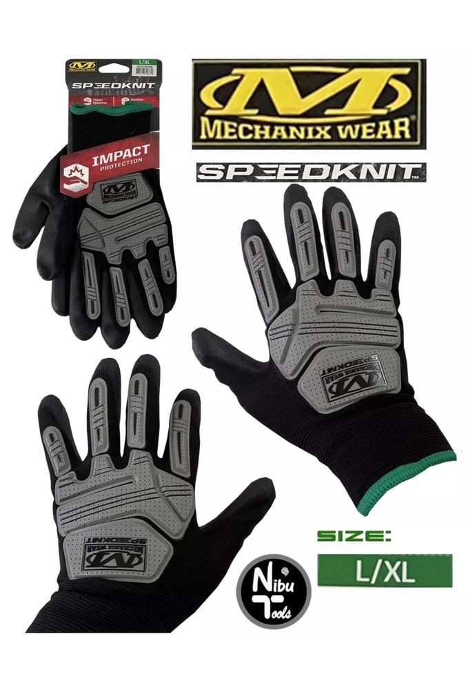 MECHANIX WEAR SPEEDKNIT Gloves IMPACT PROTECTION – 1 pair – size L / XL