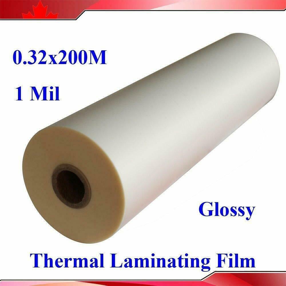 Glossy Thermal Laminating Film 1Roll 12.5 Inch x 656 Foot UV Luster Hot Films