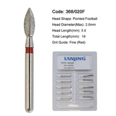 Dental Diamond Burs Pear Football FG 830/010 379/023 High Speed Friction Grip