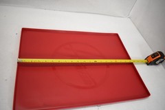 Hoover Silicone Vacuum Mat Tray Flexible Utility Pad 15×19 Inch Red New