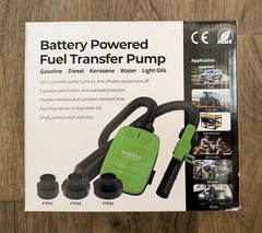 SoakSea Battery Powered Fuel Transfer Pump USB Rechargeable Auto Stop NOB 3.2GPM