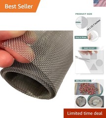 304 Stainless Steel Wire Mesh Screen,15.7 X 59 Inches, 1mm Hole 20 Mesh, No R…