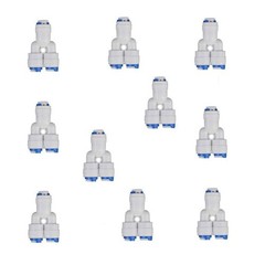 1/4 Inch OD Push To Connect Y Splitter 3-Way Tube Quick Connect Push Lock