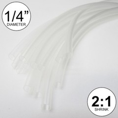 1/4″ ID Clear Heat Shrink Tube 2:1 ratio wrap (25 ft) 0.25 inch/feet/foot/to 6mm