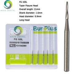 Wave Dental Carbide Burs FG 169L For High Speed Handpiece Friction Grip Midwest