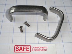 Oval Pull Handle QTY-1 Heavy Duty Solid SS 3.0″ OC Brushed Threaded End E43