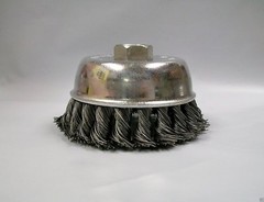 3″ Knotted Wire Cup Brush, Coarse, 5/8″-11 Thread