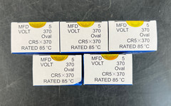 5x Air Conditioning HVAC Oval Fan Motor Run Capacitor 5 MFD 370 Volts CR5 X 370