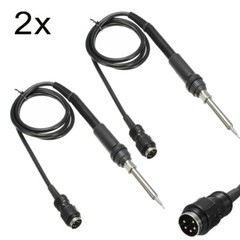 2pcs For HAKKO IND008 907 ESD 936 Soldering Station Iron Handle 5-Pin Hole 24V