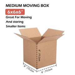 6x6x6 kraft paper transport box, cardboard transport box for mailing and storage
