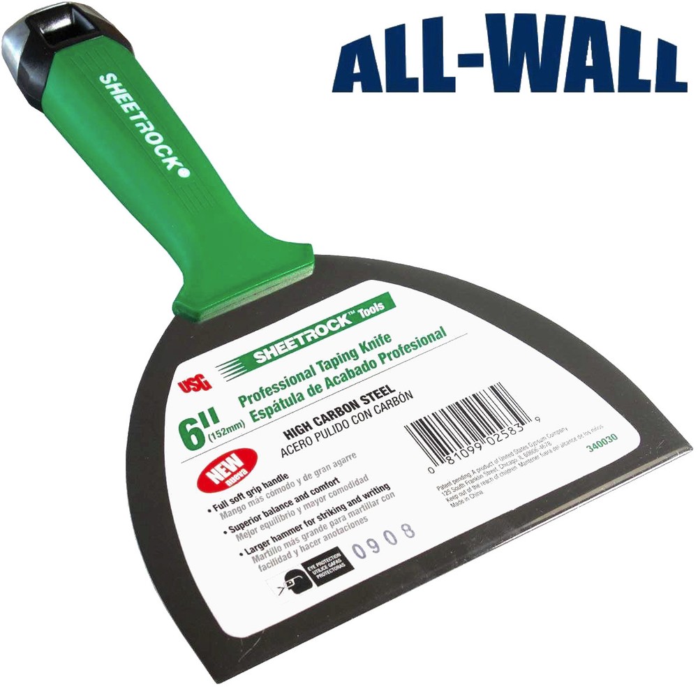 USG Sheetrock 6-Inch High Carbon Steel Taping Knife w/ Matrix Style Handle